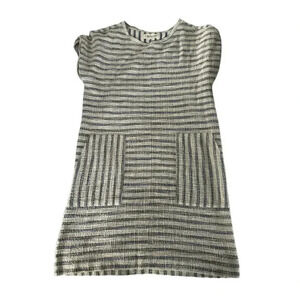 Lou & Grey For Loft Women's Striped Pattern Short Sleeves Midi Dress Size Small